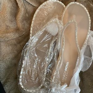 Fashion nova jeweled sandals
